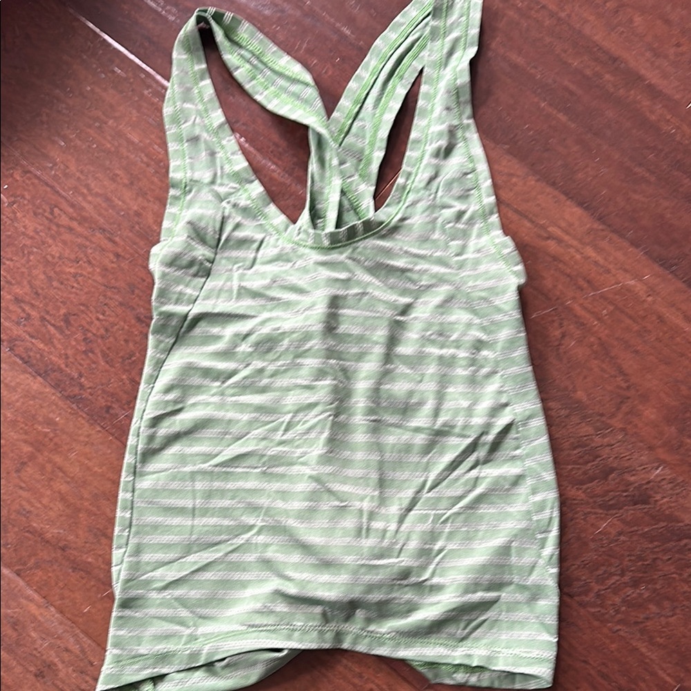 ZYIA Green Striped Tank Top